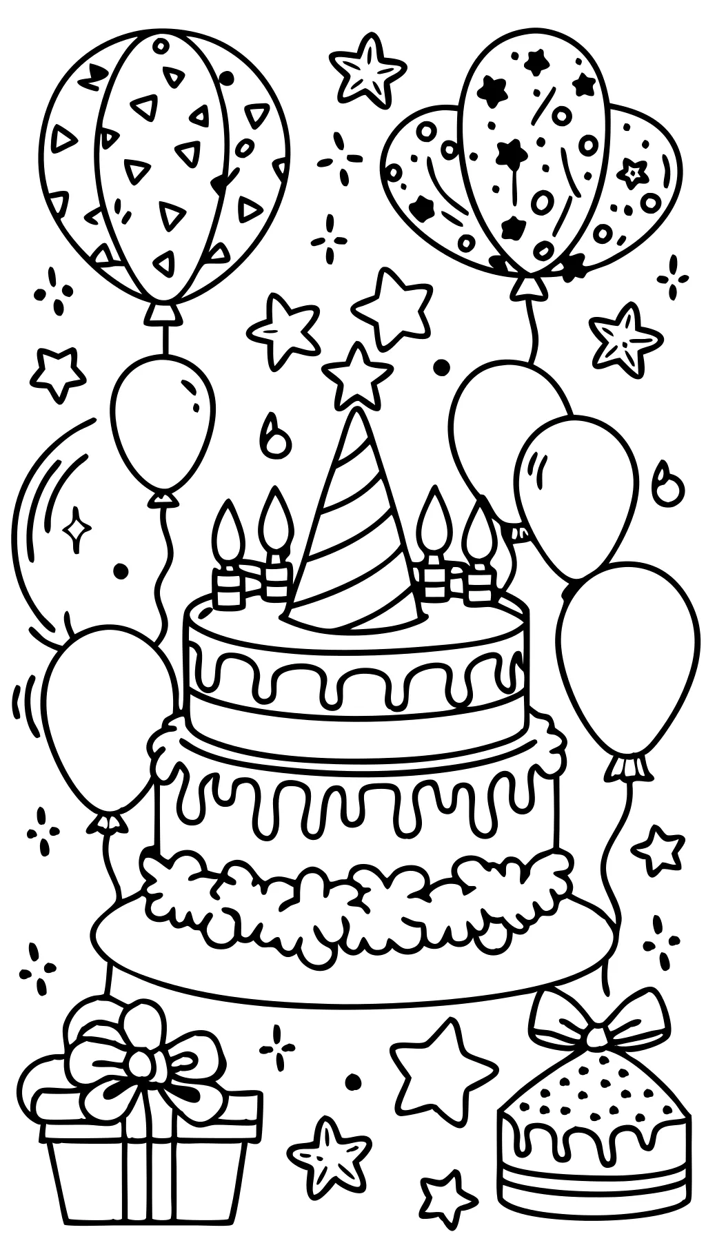 joyeux anniversaire pour adultes coloriages